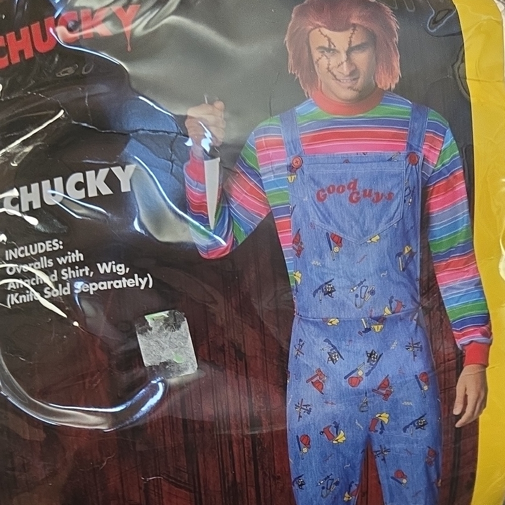 Chucky Costume with Blue Overalls size 2x